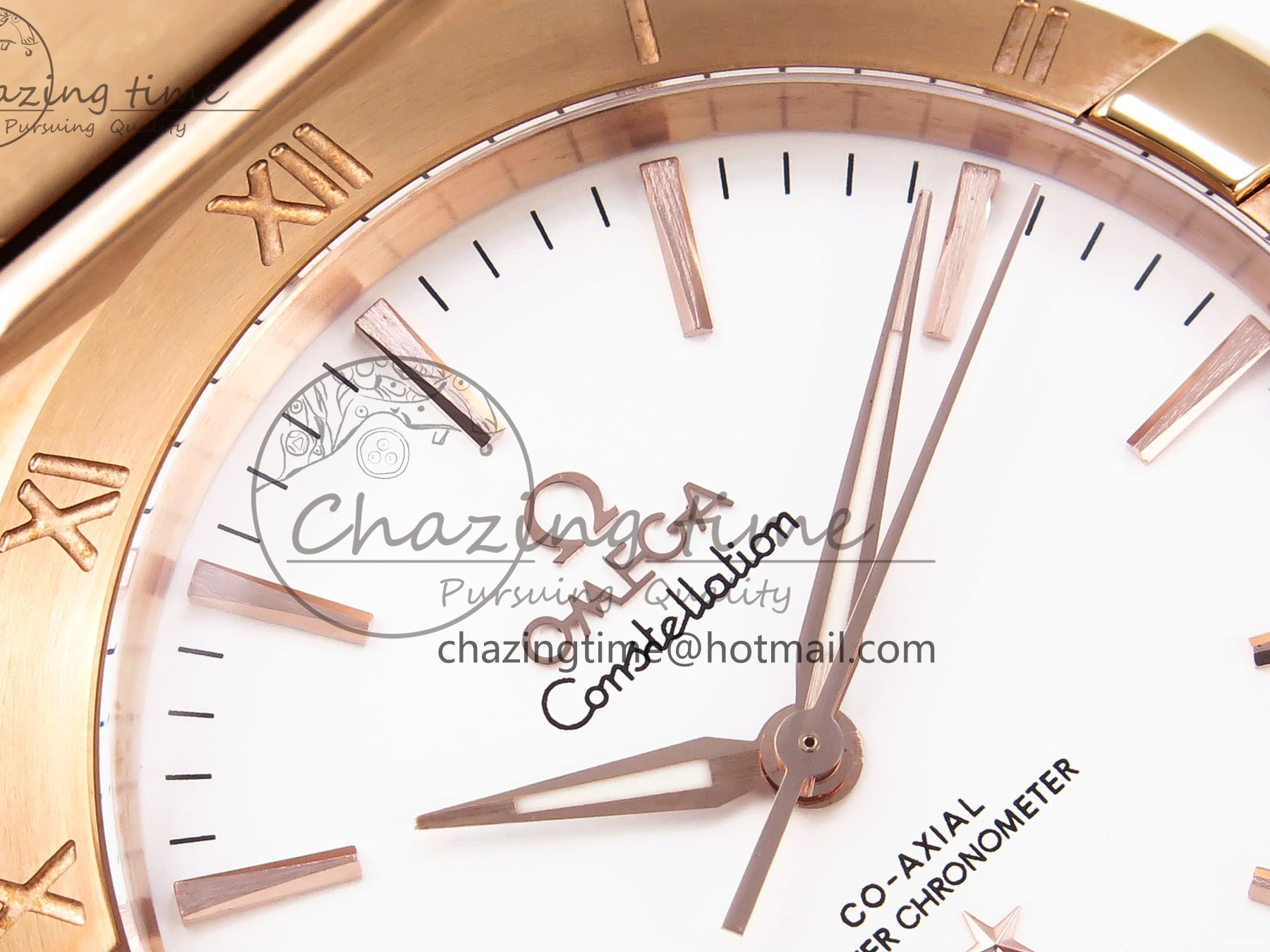 0202 DailyWear Constellation 39mm RG ASWF 1:1 Best Edition White Dial on RG Bracelet A 7781